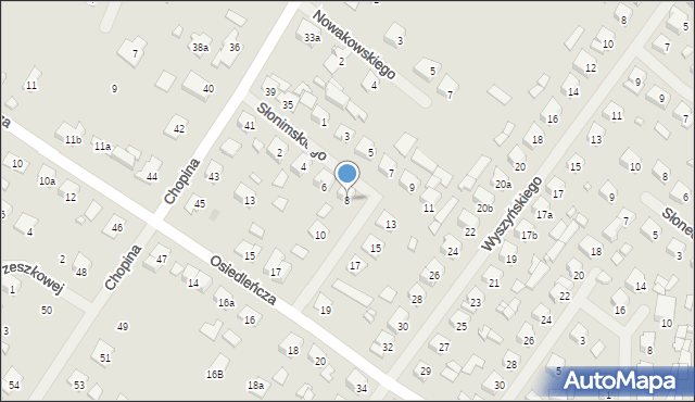 Szczytno, Słonimskiego Antoniego, 8, mapa Szczytno