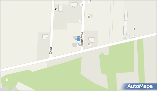 Szerominek, Słoneczna, 18, mapa Szerominek