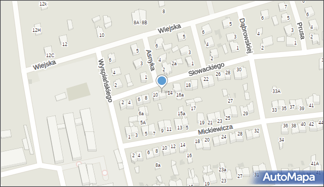 Szubin, Słowackiego Juliusza, 12, mapa Szubin