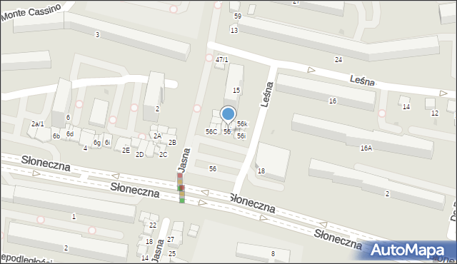 Tarnów, Słoneczna, 56F, mapa Tarnów