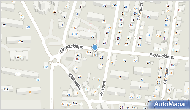 Tarnów, Słowackiego Juliusza, 30, mapa Tarnów