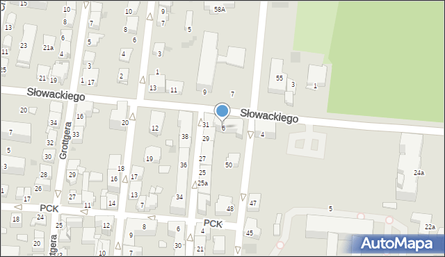 Tarnów, Słowackiego Juliusza, 6, mapa Tarnów