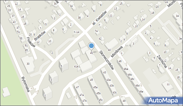 Tarnowskie Góry, Słoneczników, 41, mapa Tarnowskie Góry