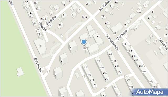 Tarnowskie Góry, Słoneczników, 41a, mapa Tarnowskie Góry