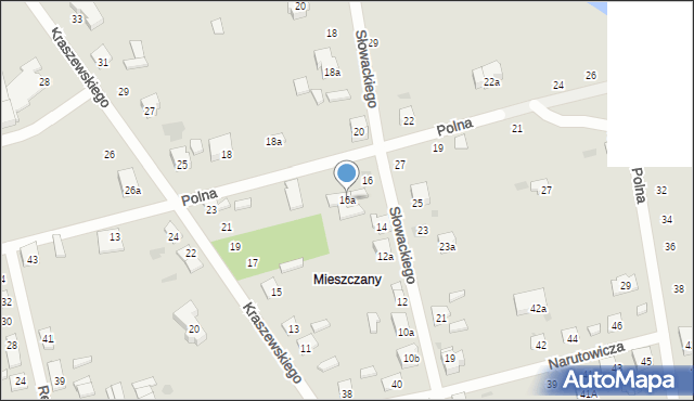 Terespol, Słowackiego Juliusza, 16a, mapa Terespol