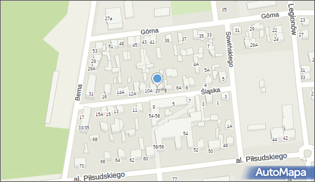 Tomaszów Mazowiecki, Śląska, 10, mapa Tomaszów Mazowiecki