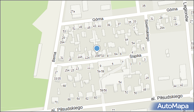 Tomaszów Mazowiecki, Śląska, 10A, mapa Tomaszów Mazowiecki