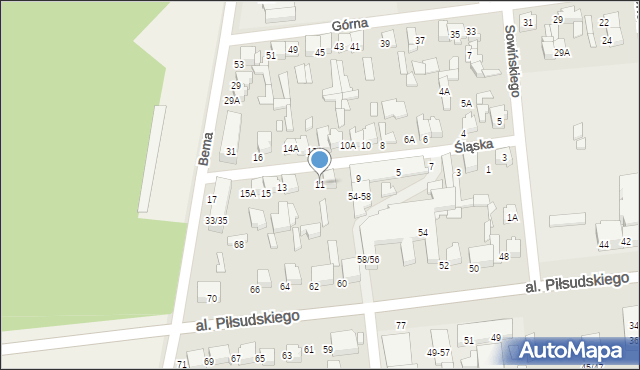 Tomaszów Mazowiecki, Śląska, 11, mapa Tomaszów Mazowiecki