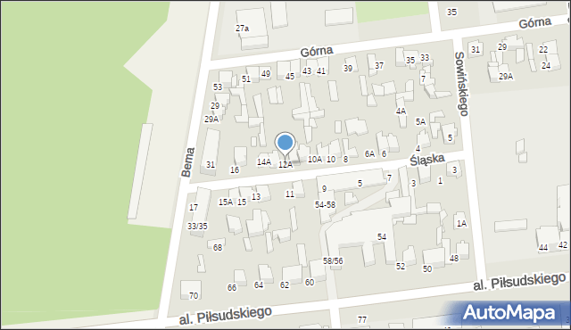 Tomaszów Mazowiecki, Śląska, 12A, mapa Tomaszów Mazowiecki