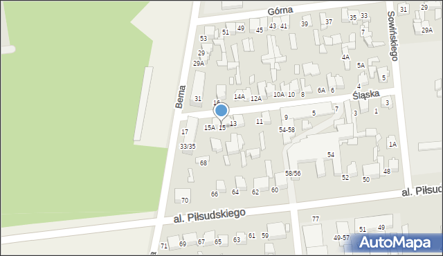 Tomaszów Mazowiecki, Śląska, 15, mapa Tomaszów Mazowiecki
