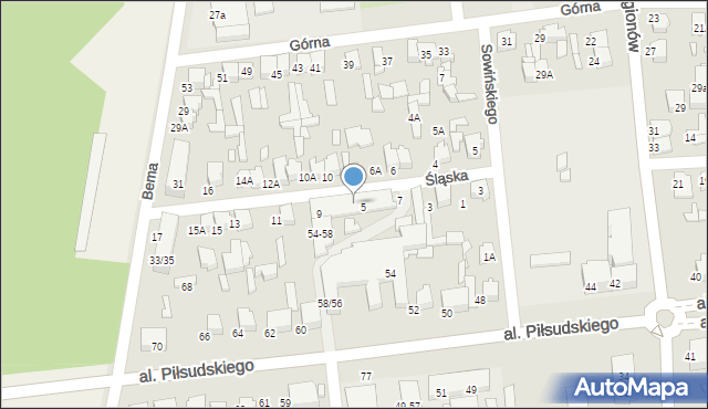 Tomaszów Mazowiecki, Śląska, 5-9, mapa Tomaszów Mazowiecki