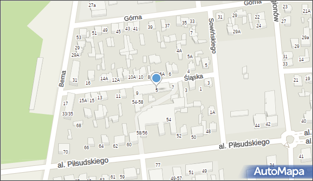 Tomaszów Mazowiecki, Śląska, 5, mapa Tomaszów Mazowiecki