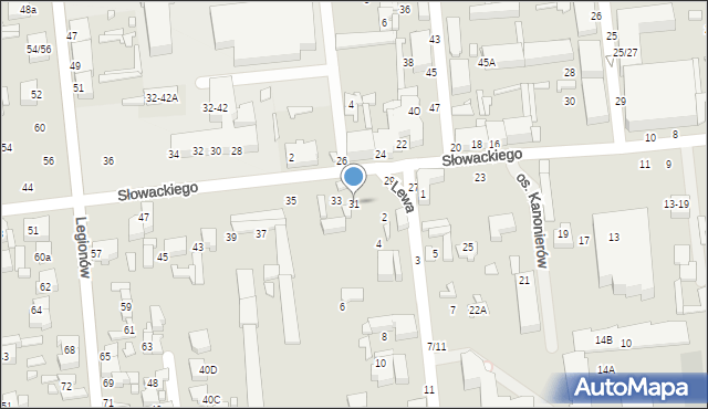 Tomaszów Mazowiecki, Słowackiego Juliusza, 31, mapa Tomaszów Mazowiecki