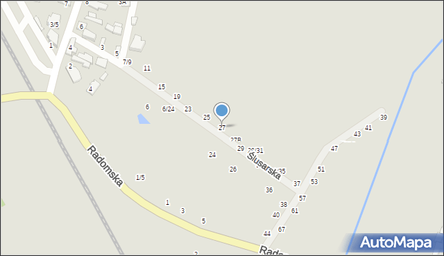 Tomaszów Mazowiecki, Ślusarska, 27, mapa Tomaszów Mazowiecki