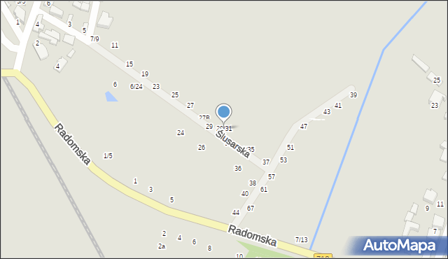 Tomaszów Mazowiecki, Ślusarska, 29/31, mapa Tomaszów Mazowiecki