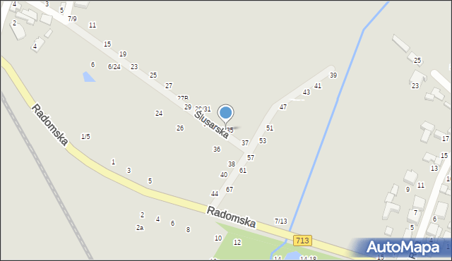 Tomaszów Mazowiecki, Ślusarska, 33/35, mapa Tomaszów Mazowiecki
