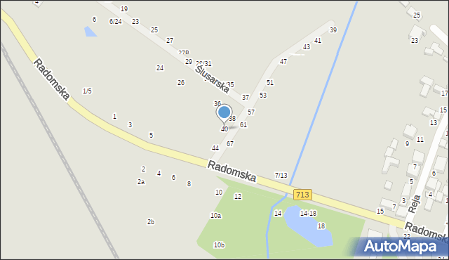 Tomaszów Mazowiecki, Ślusarska, 40, mapa Tomaszów Mazowiecki