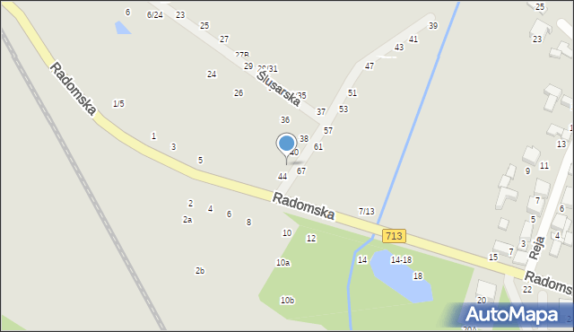 Tomaszów Mazowiecki, Ślusarska, 42, mapa Tomaszów Mazowiecki