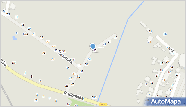 Tomaszów Mazowiecki, Ślusarska, 47B, mapa Tomaszów Mazowiecki