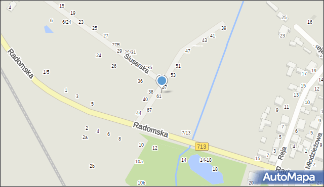 Tomaszów Mazowiecki, Ślusarska, 59, mapa Tomaszów Mazowiecki