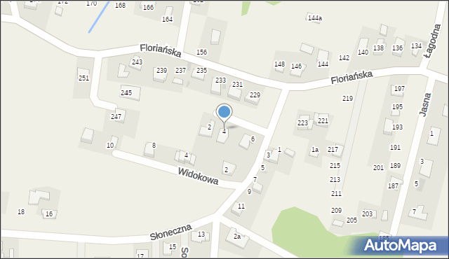 Tomice, Słoneczna, 4, mapa Tomice