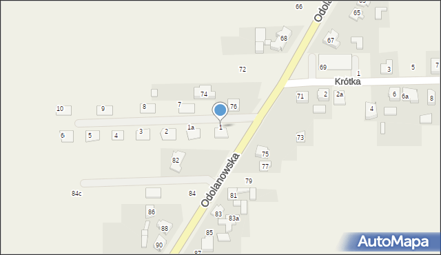 Topola Mała, Słoneczna, 1, mapa Topola Mała