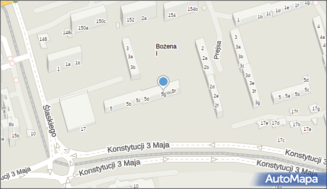 Toruń, Ślaskiego Ludwika, 5g, mapa Torunia