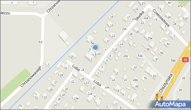 Toruń, Słodka, 3, mapa Torunia