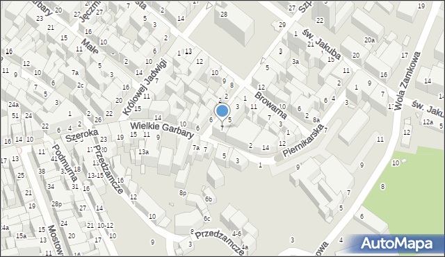 Toruń, Ślusarska, 7, mapa Torunia