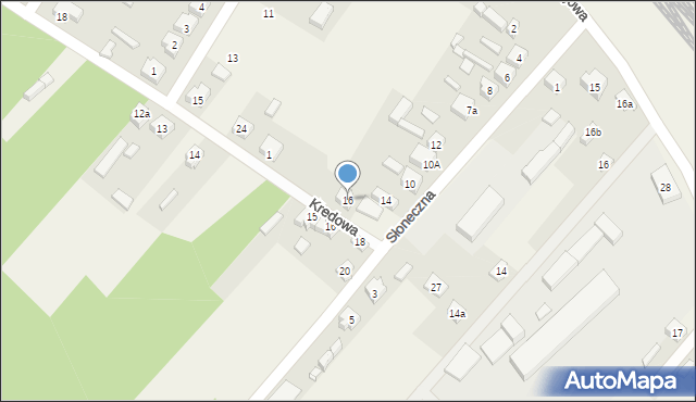 Trębaczew, Słoneczna, 16, mapa Trębaczew