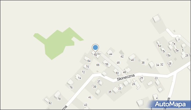 Trojanowice, Słoneczna, 52, mapa Trojanowice