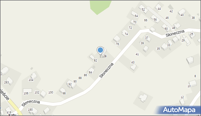 Trojanowice, Słoneczna, 80, mapa Trojanowice