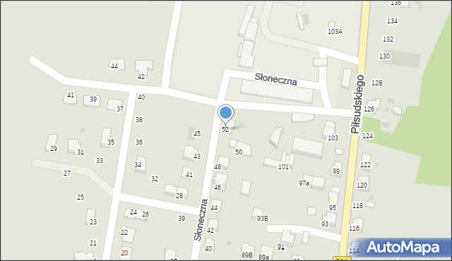 Trzebinia, Słoneczna, 52, mapa Trzebinia