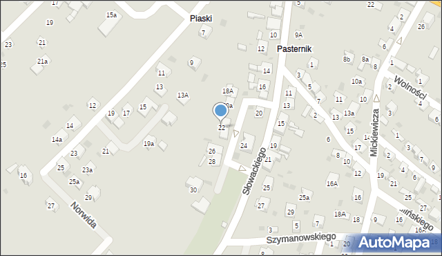 Trzebinia, Słowackiego Juliusza, 22, mapa Trzebinia