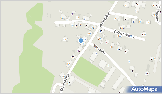 Trzebinia, Słowackiego Juliusza, 46, mapa Trzebinia