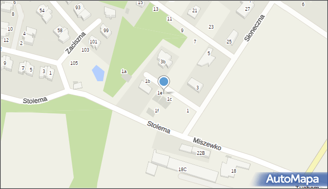 Tuchom, Słoneczna, 1d, mapa Tuchom