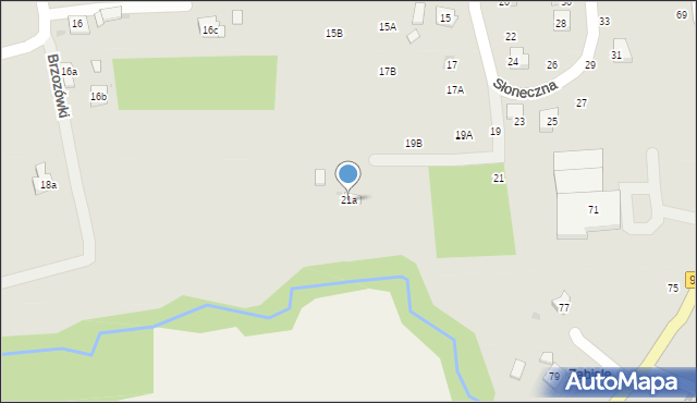 Tuchów, Słoneczna, 21a, mapa Tuchów