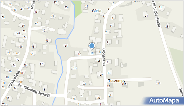 Tuczempy, Słoneczna, 10, mapa Tuczempy