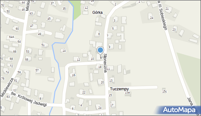 Tuczempy, Słoneczna, 8, mapa Tuczempy