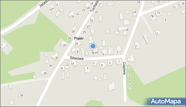 Tuliszków, Śliwowa, 6, mapa Tuliszków