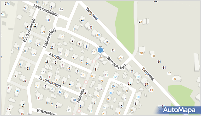 Tuliszków, Słowackiego Juliusza, 12, mapa Tuliszków