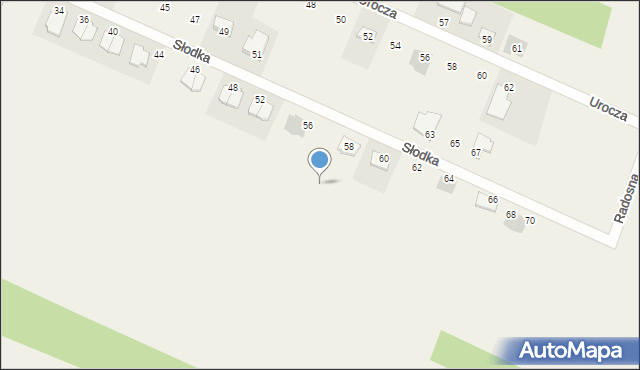 Tumlin-Wykień, Słodka, 58c, mapa Tumlin-Wykień