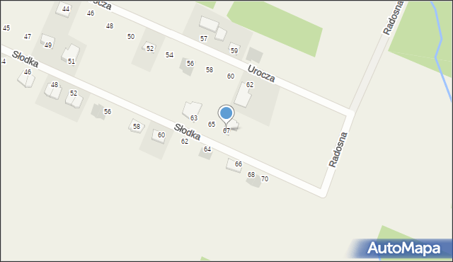 Tumlin-Wykień, Słodka, 67, mapa Tumlin-Wykień