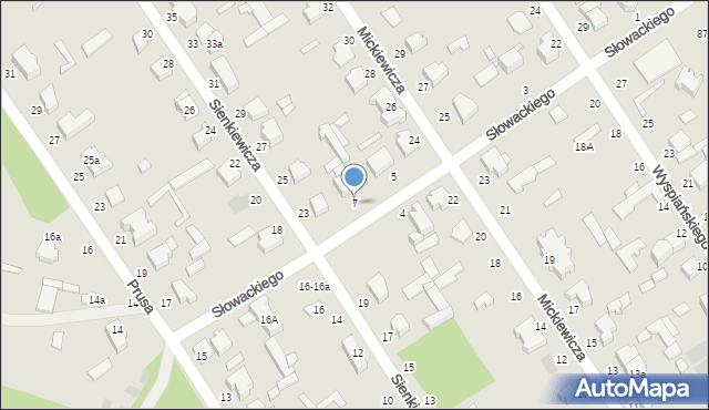Tuszyn, Słowackiego Juliusza, 7, mapa Tuszyn