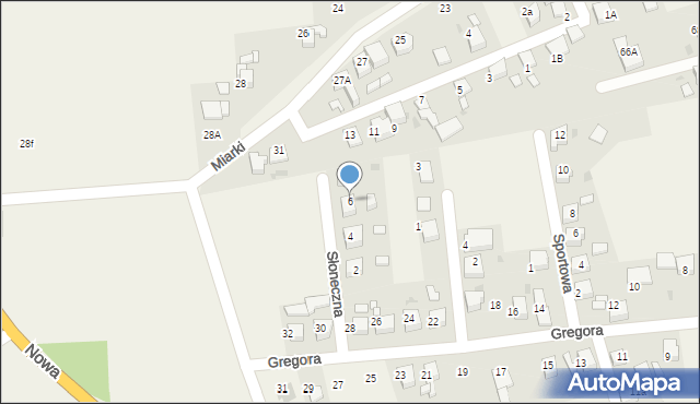 Tworków, Słoneczna, 6, mapa Tworków