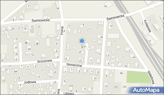 Tworóg, Słoneczna, 8, mapa Tworóg