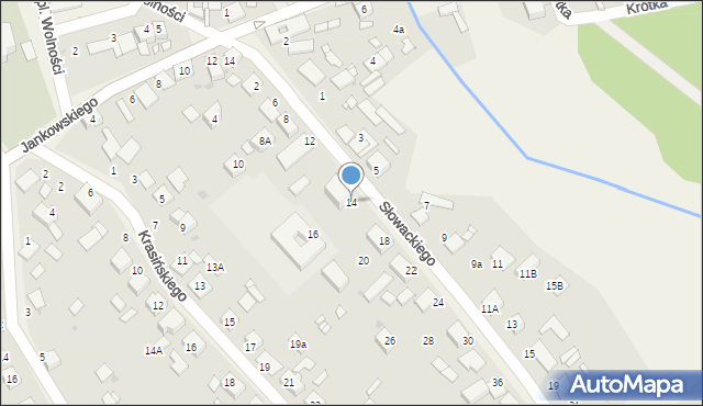 Tworóg, Słowackiego Juliusza, 14, mapa Tworóg