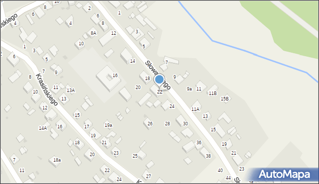 Tworóg, Słowackiego Juliusza, 22, mapa Tworóg