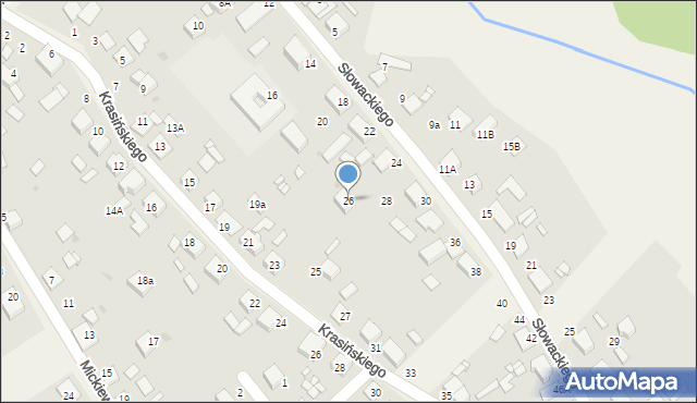 Tworóg, Słowackiego Juliusza, 26, mapa Tworóg