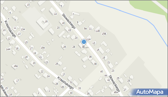 Tworóg, Słowackiego Juliusza, 32, mapa Tworóg